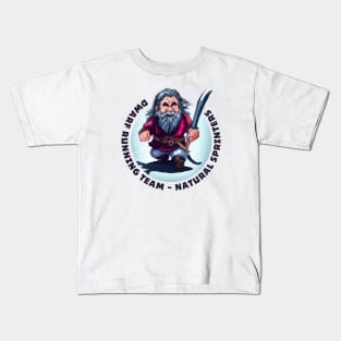 Dwarf Running Team - Natural Sprinters II - White - Fantasy Funny Running Kids T-Shirt